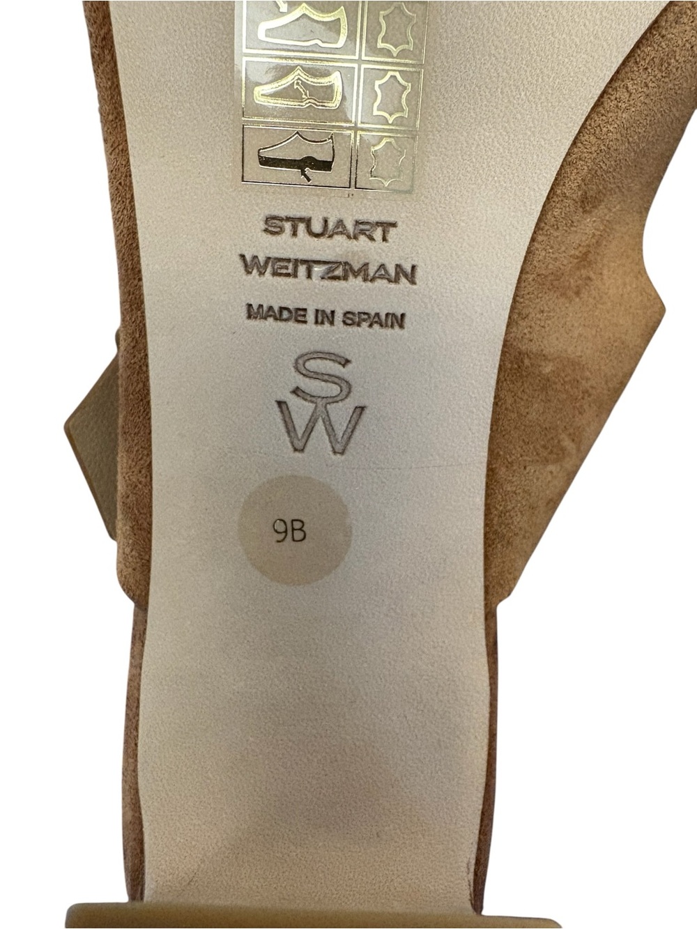 Stuart Weitzman Sai Slide 50 Doe Brown Suede Size 9.  Brand new. NWB - Picture 7 of 13
